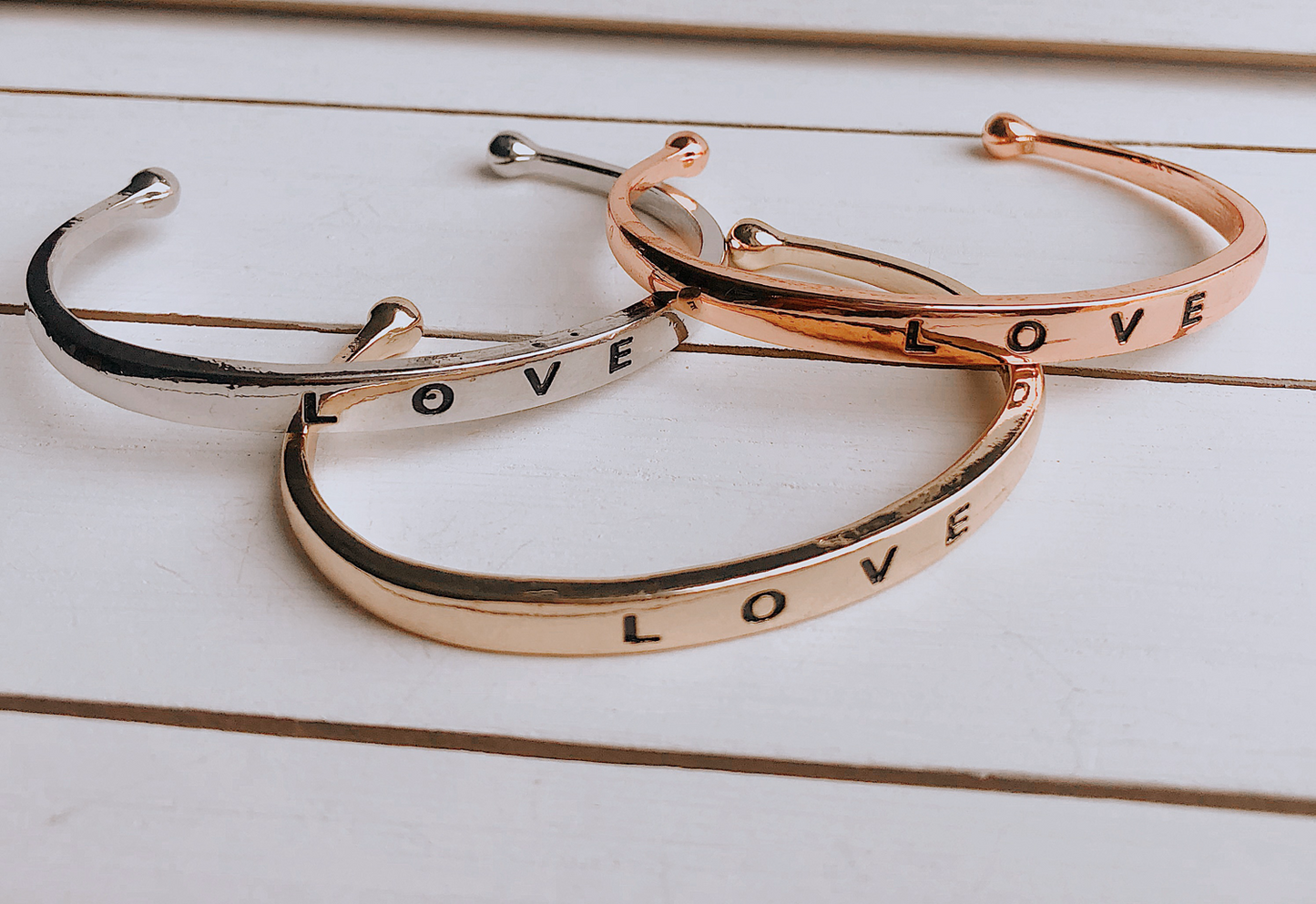 Just Love Open Bangle Bracelet - Gold