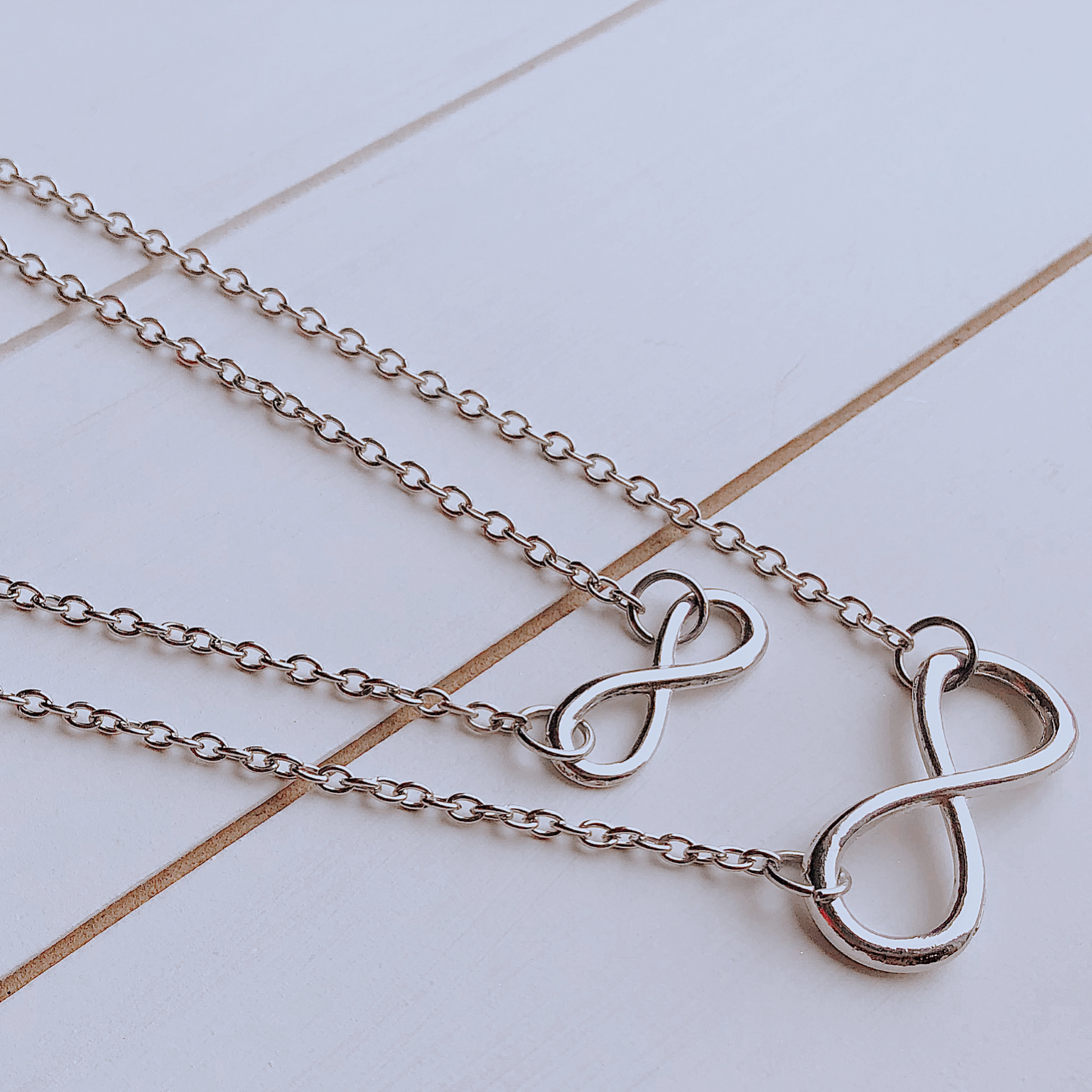 Infinity Love Double Layer Necklace - Gold