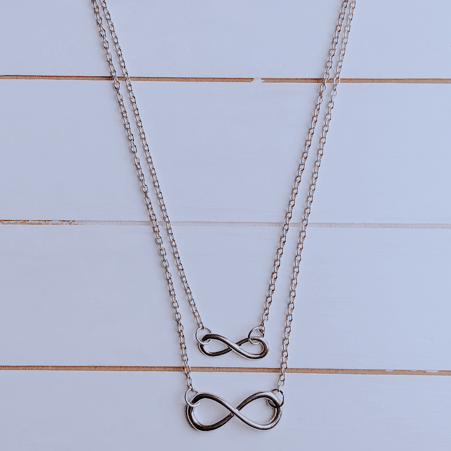 Infinity Love Double Layer Necklace - Gold