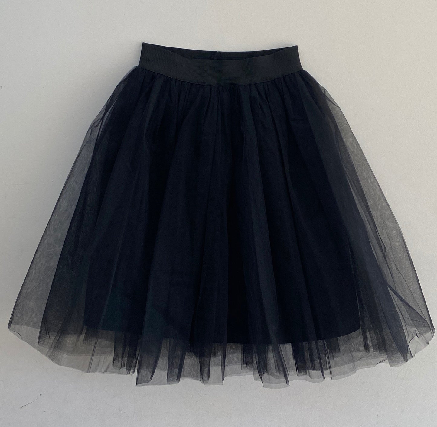 Camille Knee Length Tulle Skirt - White