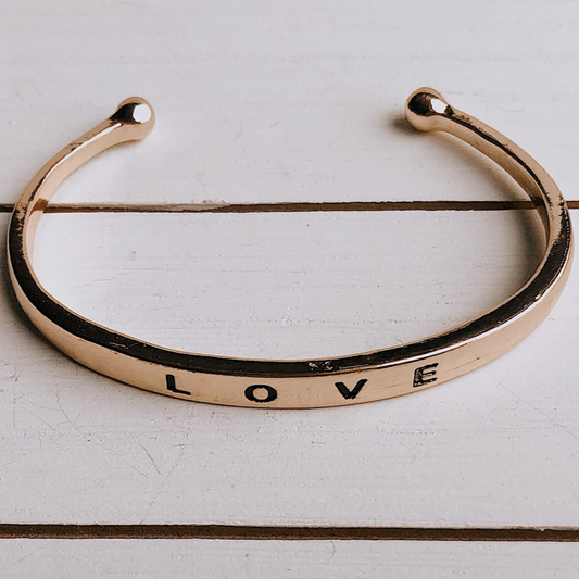 Just Love Open Bangle Bracelet - Gold