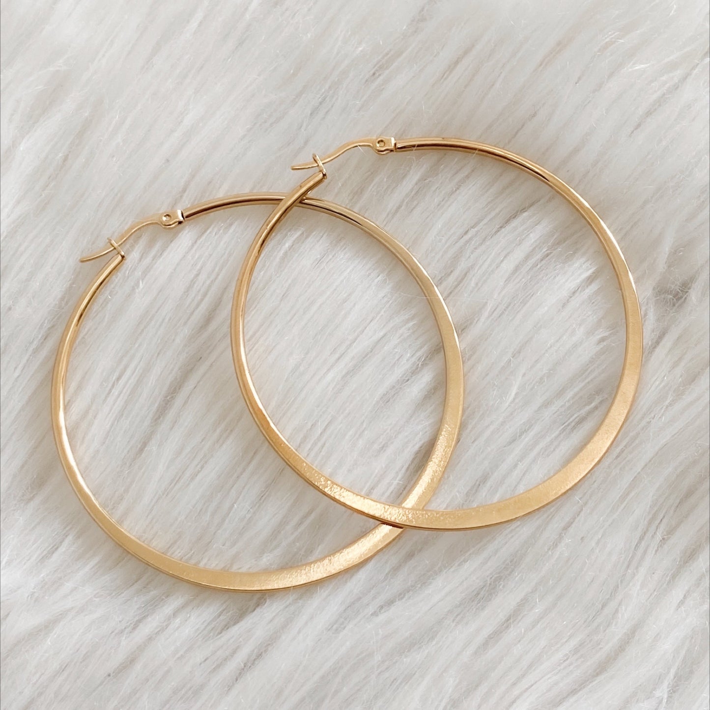 Tibby Large Hoop Earrings - Gold