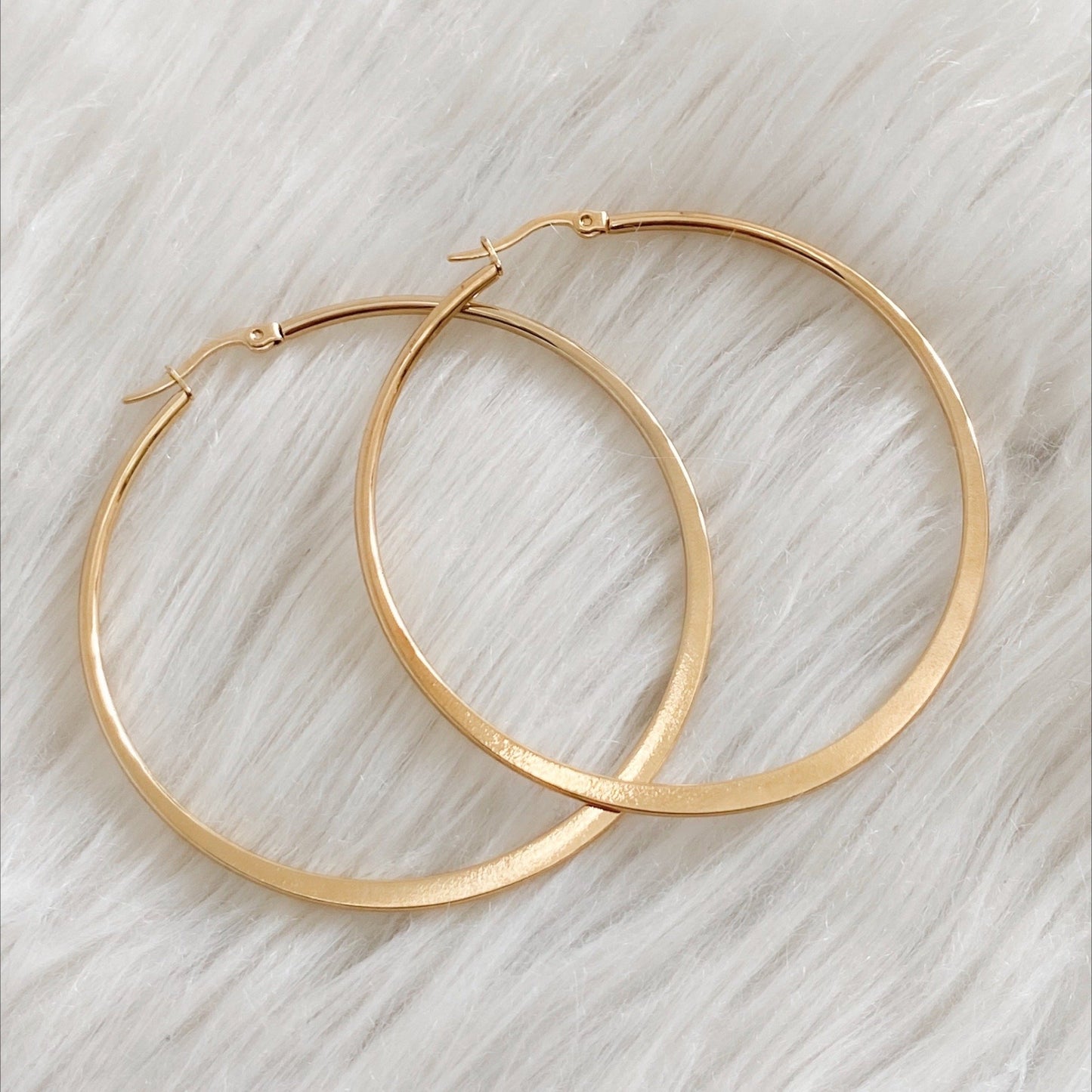 Tibby Large Hoop Earrings - Silver