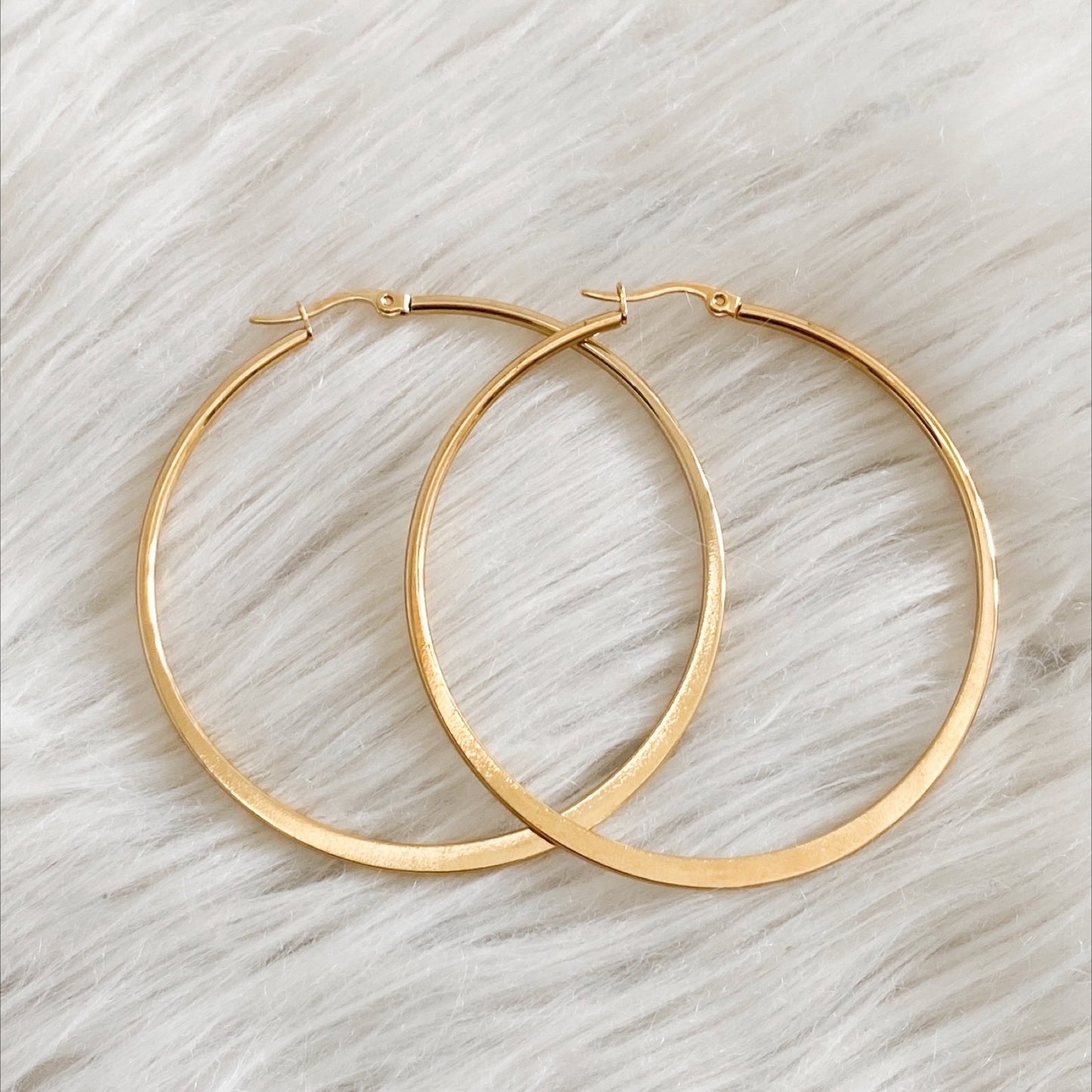 Tibby Large Hoop Earrings - Gold