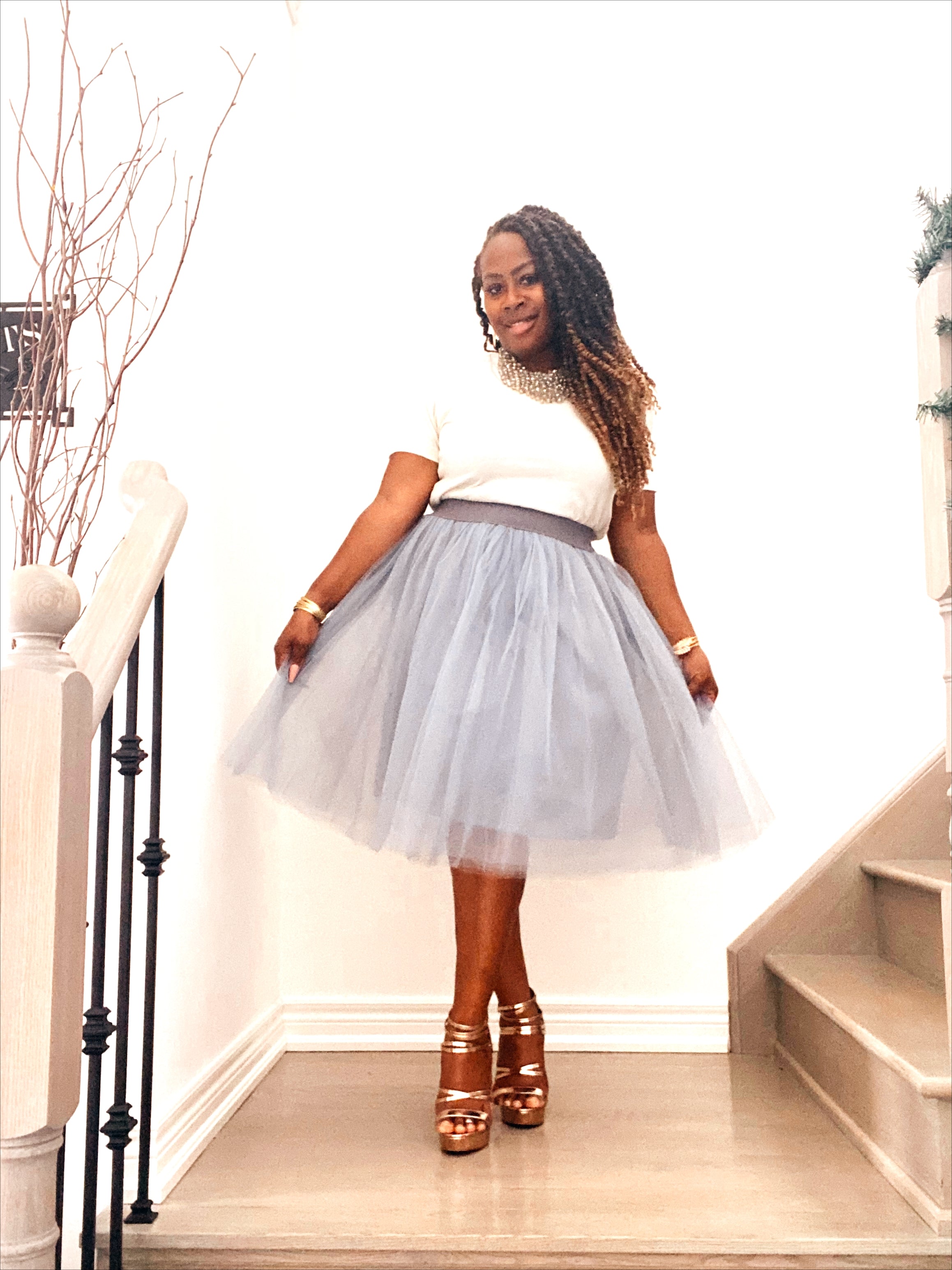 Grey shop tulle skirt