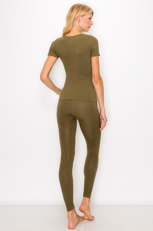 Cammy Lounge Wear Set - Olive Green