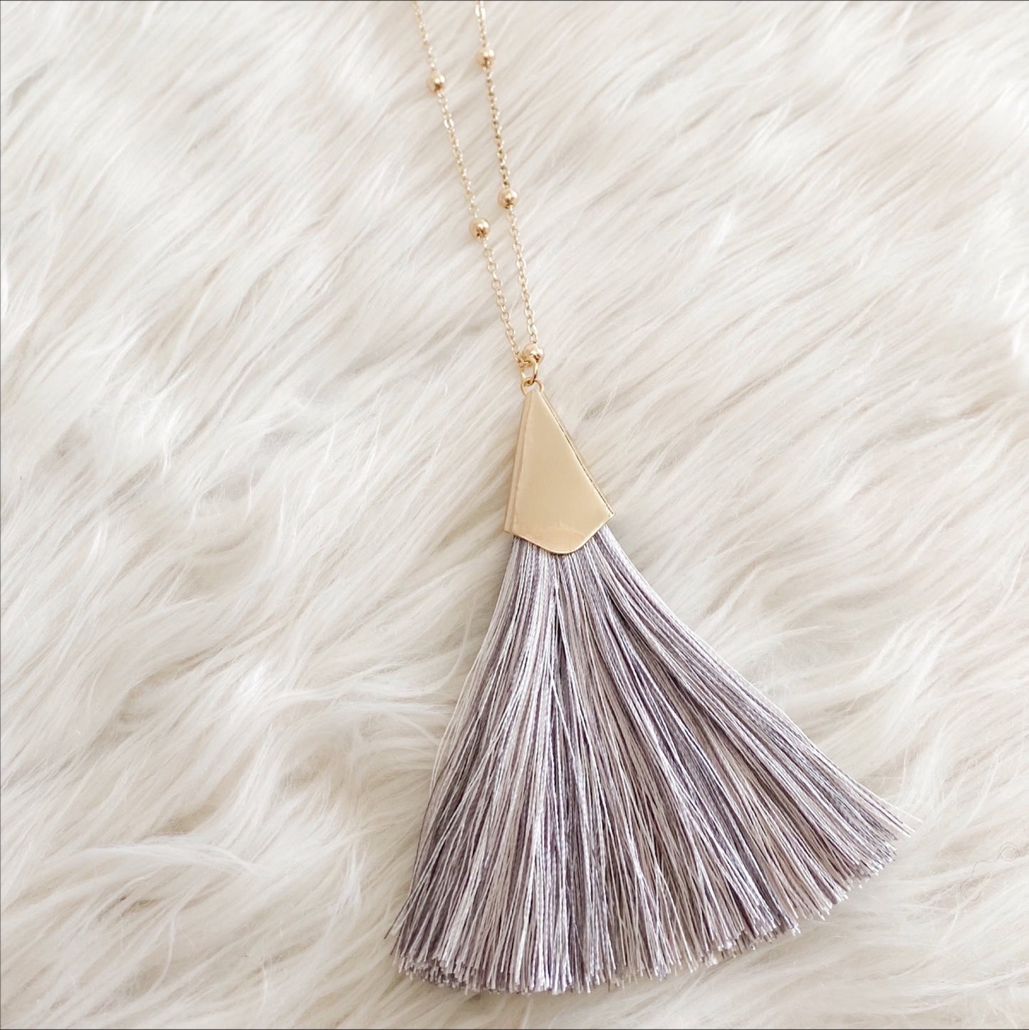 Sweet Tassel Necklace - Black